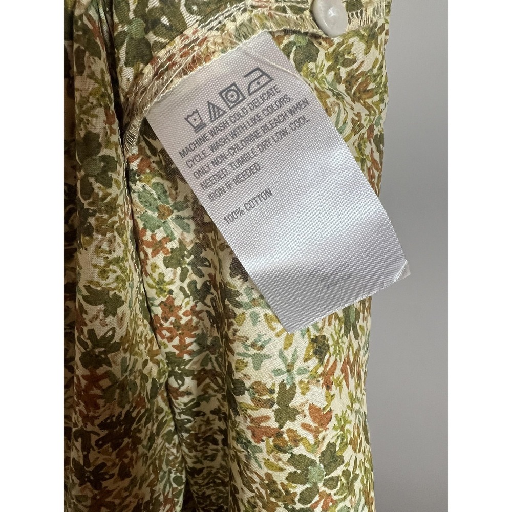 Ree By The Pioneer Woman Top 3X Green Floral Ruffle Tunic Boho Cottagecore Fairy - Picture 10 of 10